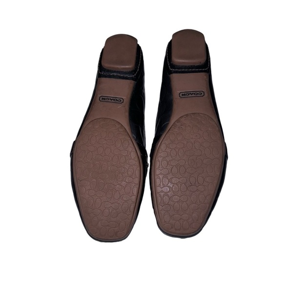 Coach (EUC) Stacie Leather Embossed Flats, Size 9.5 - Picture 3 of 12